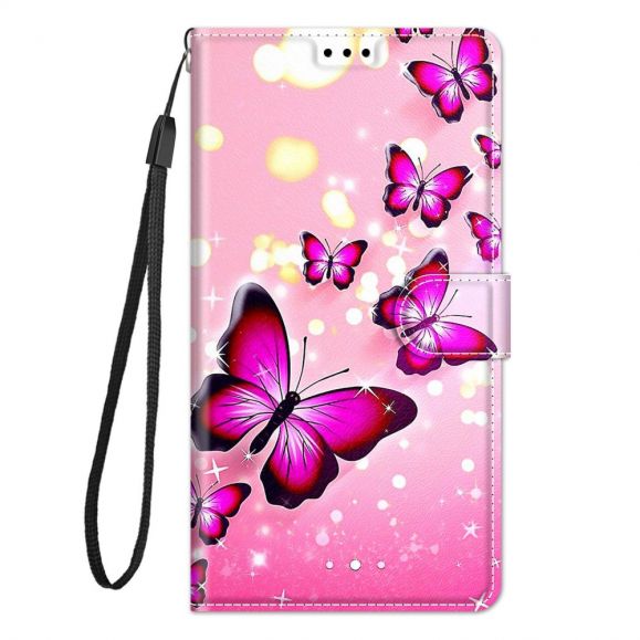 Housse Samsung Galaxy S21 FE 5G Papillons roses