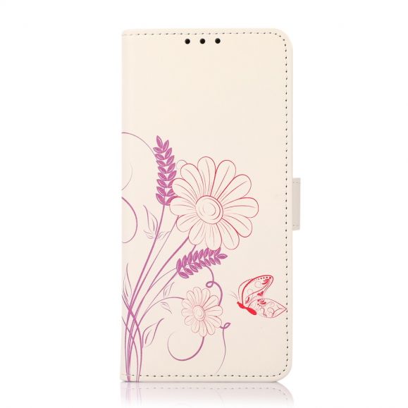 Housse Oppo A74 4G Illustration Fleurs et Papillon