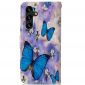 Housse Samsung Galaxy A13 5G Papillons Bleus et Fleurs