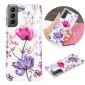 Coque silicone Samsung Galaxy S21 FE fleur violette