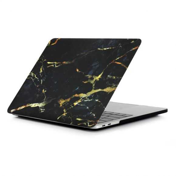 Coque MacBook Pro 13 / Touch Bar Marbre - Noir / Or