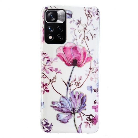 Coque Xiaomi Redmi Note 11 Pro Plus 5G fleur violette