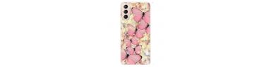 Coque Samsung Galaxy S22 5G Papillons Roses