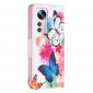 Housse Xiaomi 12 papillons et fleurs colorées