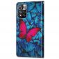 Housse Xiaomi Redmi Note 11 Pro Plus 5G Papillons bleus et rose