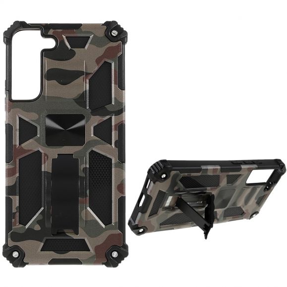 Coque Samsung Galaxy S22 Plus 5G Camouflage Militaire Fonction Support