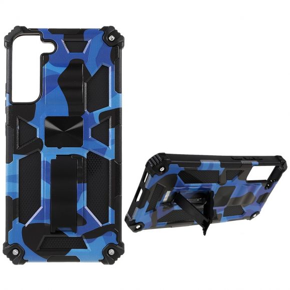 Coque Samsung Galaxy S22 Plus 5G Camouflage Militaire Fonction Support