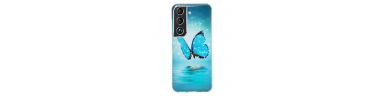 Coque Samsung Galaxy S22 Plus 5G Luminous papillon bleu