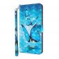 Housse Samsung Galaxy S22 Ultra 5G papillons bleus scintillants