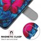 Housse Samsung Galaxy S22 Ultra 5G Papillons bleus et rose