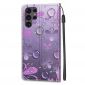 Housse Samsung Galaxy S22 Ultra 5G Illustration fleurs violettes