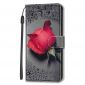 Housse Samsung Galaxy S22 Ultra 5G Rose rouge gouttes d'eau