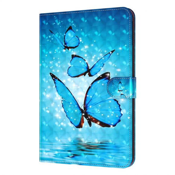Housse Samsung Galaxy Tab A8 (2021) Papillons Bleus Scintillants