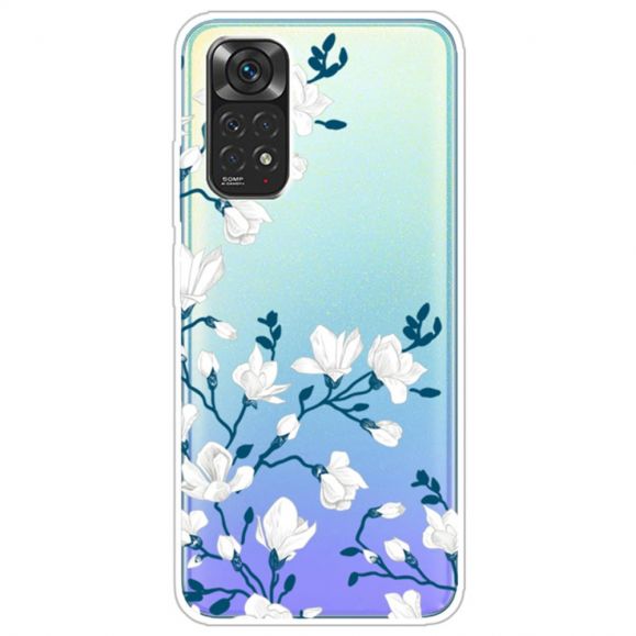 Coque Xiaomi Redmi Note 11 / 11S fleurs blanches