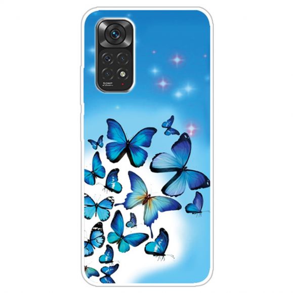 Coque Xiaomi Redmi Note 11 / 11S Papillons Bleus