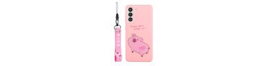 Coque Samsung Galaxy S22 5G Cochon à lanière