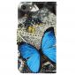 Housse iPhone SE 3 / 2 / 8 / 7 Papillon Bleu