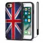 Coque iPhone SE 2022 / 2020 Drapeau Anglais Vintage