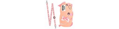 Coque Samsung Galaxy A53 5G Cochon 3D avec sangle