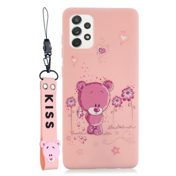 Coque Samsung Galaxy A53 5G Ourson à lanière