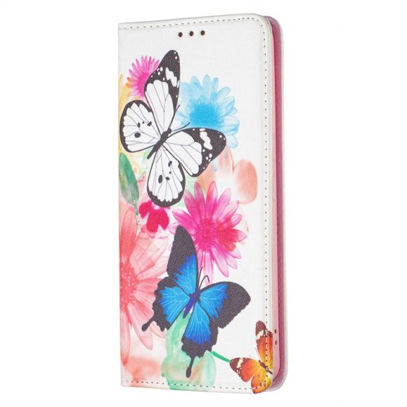 Housse Samsung Galaxy A53 5G Papillons et Fleurs Colorées