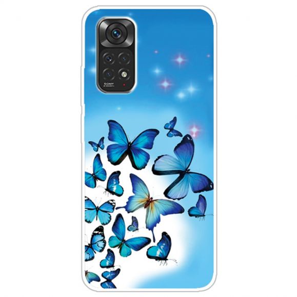 Coque Xiaomi Redmi Note 11 Pro 4G / 5G Papillons Bleus