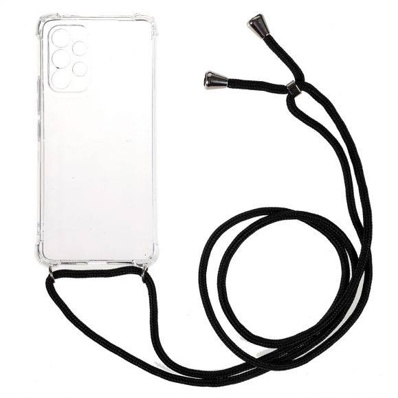 Coque Samsung Galaxy A53 5G avec cordon bandoulière transparent
