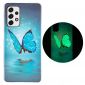 Coque Samsung Galaxy A53 5G Luminous papillon bleu