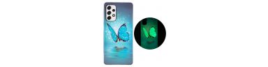 Coque Samsung Galaxy A53 5G Luminous papillon bleu