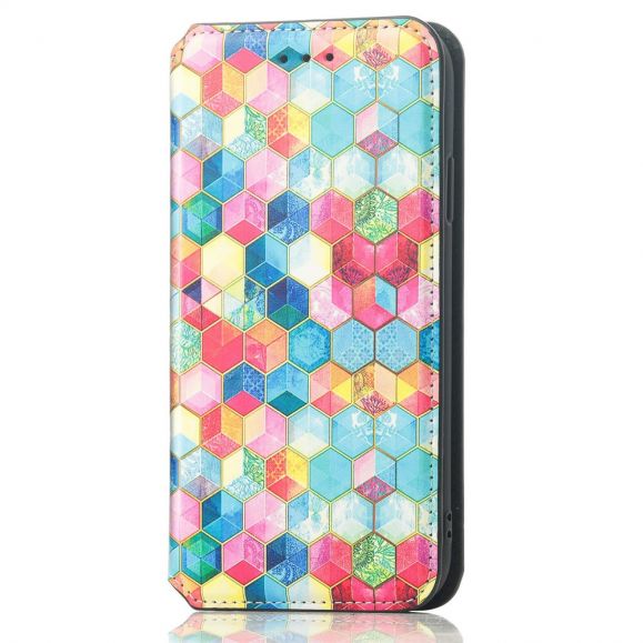 Housse Samsung Galaxy A33 5G Rabat Flip Cubes Colorés