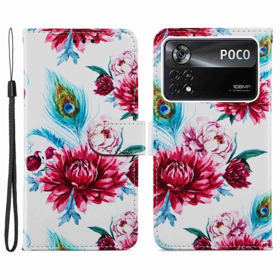 Housse Xiaomi Poco X4 Pro 5G Paon fleur