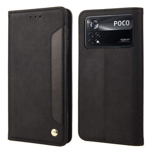 Housse Xiaomi Poco X4 Pro 5G folio portefeuille effet cuir