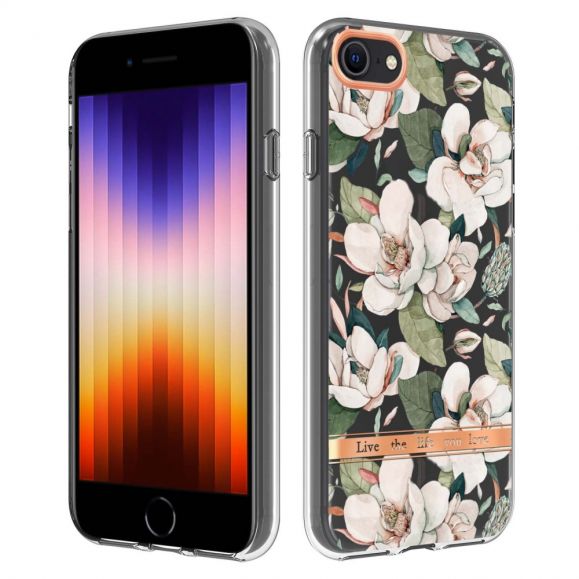 Coque iPhone SE 2022 / 2020 / 8 / 7 Gardénia fleur blanche