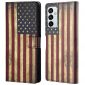 Housse Samsung Galaxy M23 5G Drapeau Américain Vintage