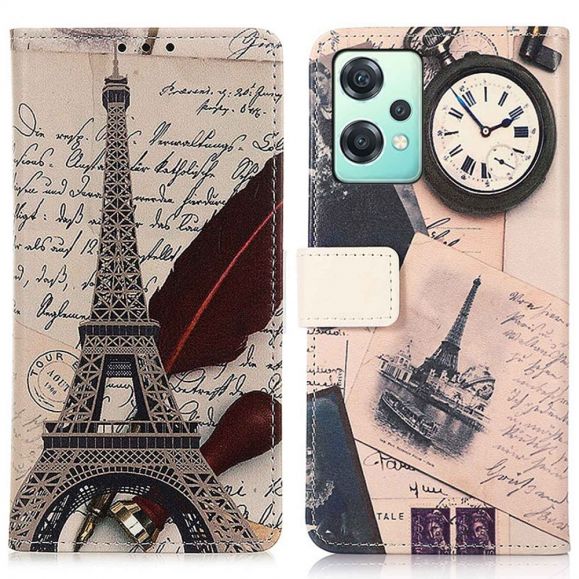 Housse OnePlus Nord CE 2 Lite 5G Tour Eiffel et lettre