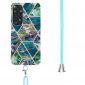 Coque Xiaomi Redmi Note 11 / 11S multicolore motif géométrie à cordon