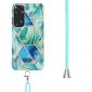 Coque Xiaomi Redmi Note 11 / 11S multicolore motif géométrie à cordon