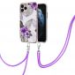 Coque iPhone 11 Pro Max à cordon fleurs exotiques
