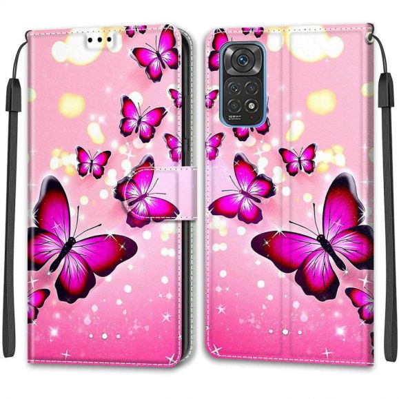Housse Xiaomi Redmi Note 11 / 11S Papillons roses