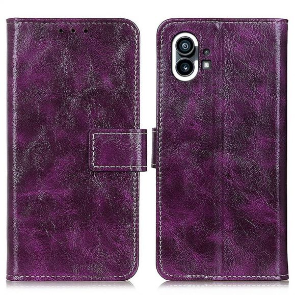 Housse Nothing Phone (1) effet cuir luxueux coutures