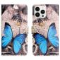 Housse iPhone 14 Pro Papillons Bleus