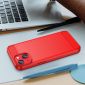 Coque iPhone 14 effet brossé silicone