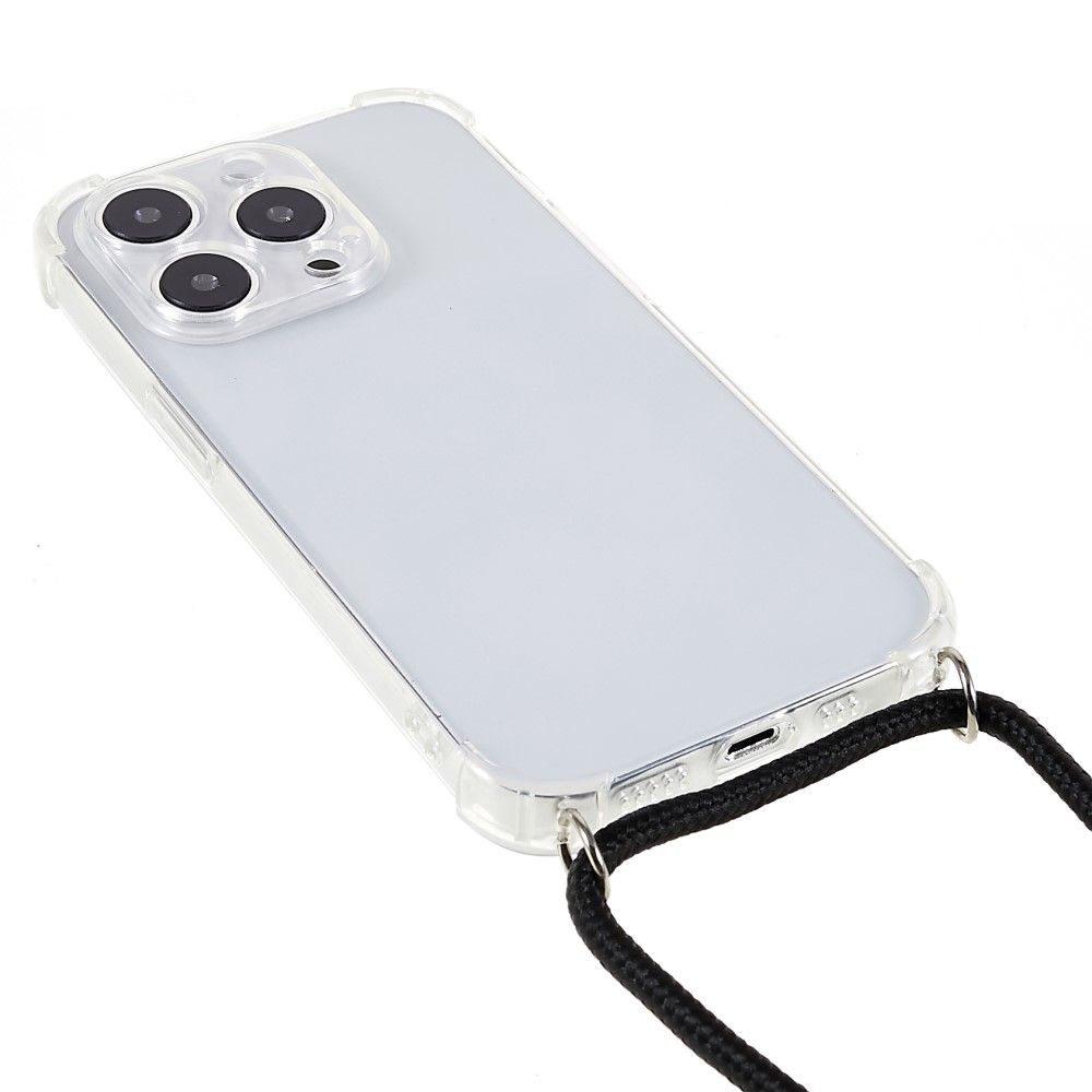 Coque iPhone 14 Pro Max avec cordon bandoulière transparent