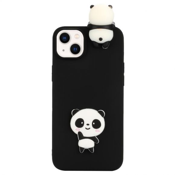 Coque iPhone 14 Silicone Panda 3D