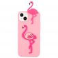 Coque iPhone 14 Silicone Flamant Rose 3D