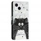 Housse iPhone 14 chats noir et blanc