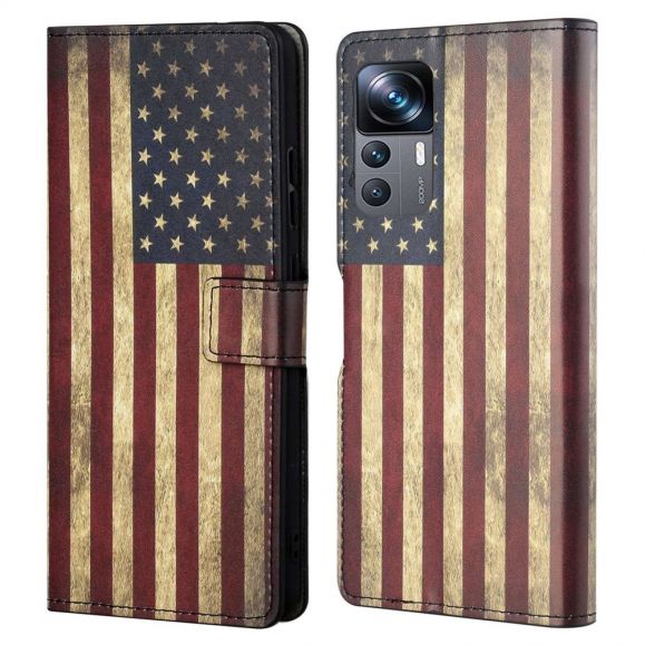 Housse Xiaomi 12T / 12T Pro Drapeau Américain Vintage