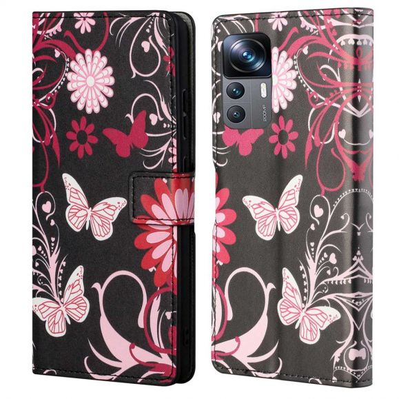 Housse Xiaomi 12T / 12T Pro Papillons et fleurs