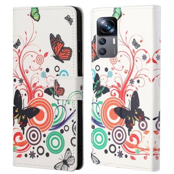 Housse Xiaomi 12T / 12T Pro Papillons Rétro