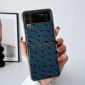 Coque Samsung Galaxy Z Flip 4 Cuir Effet Peau D'Autruche